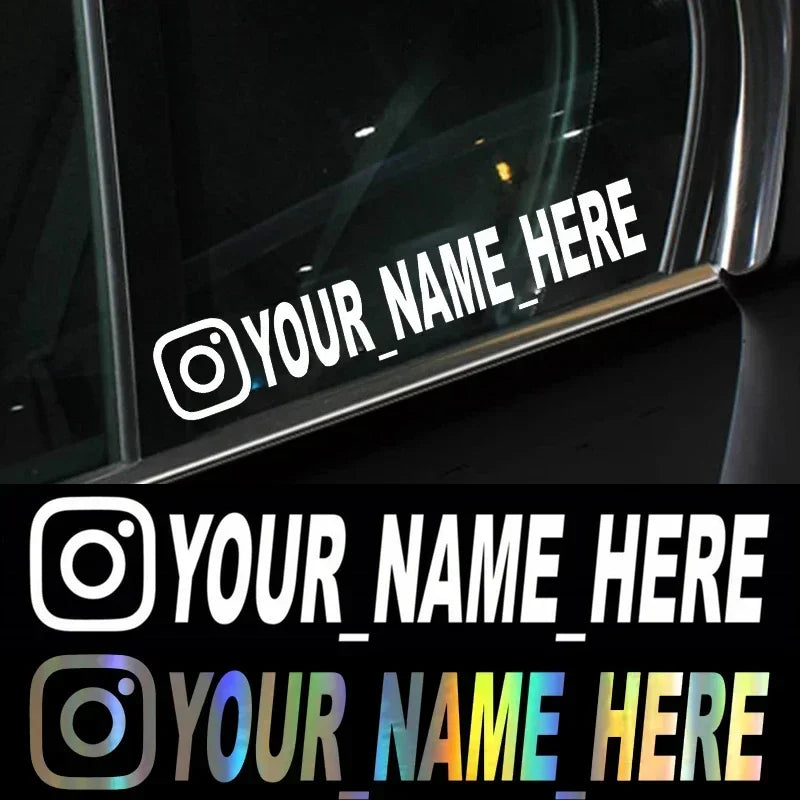 User Name Custom Personalized Instagram Vinyl Decals