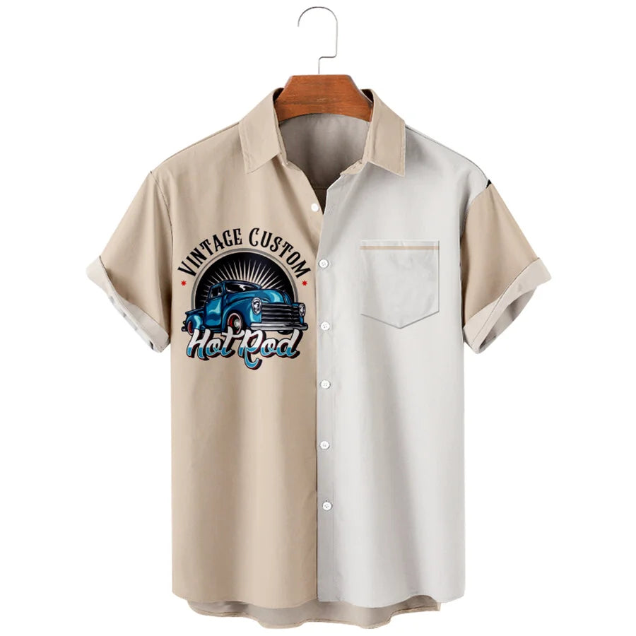 Men's Retro Racing Cars Hawaiian Shirts