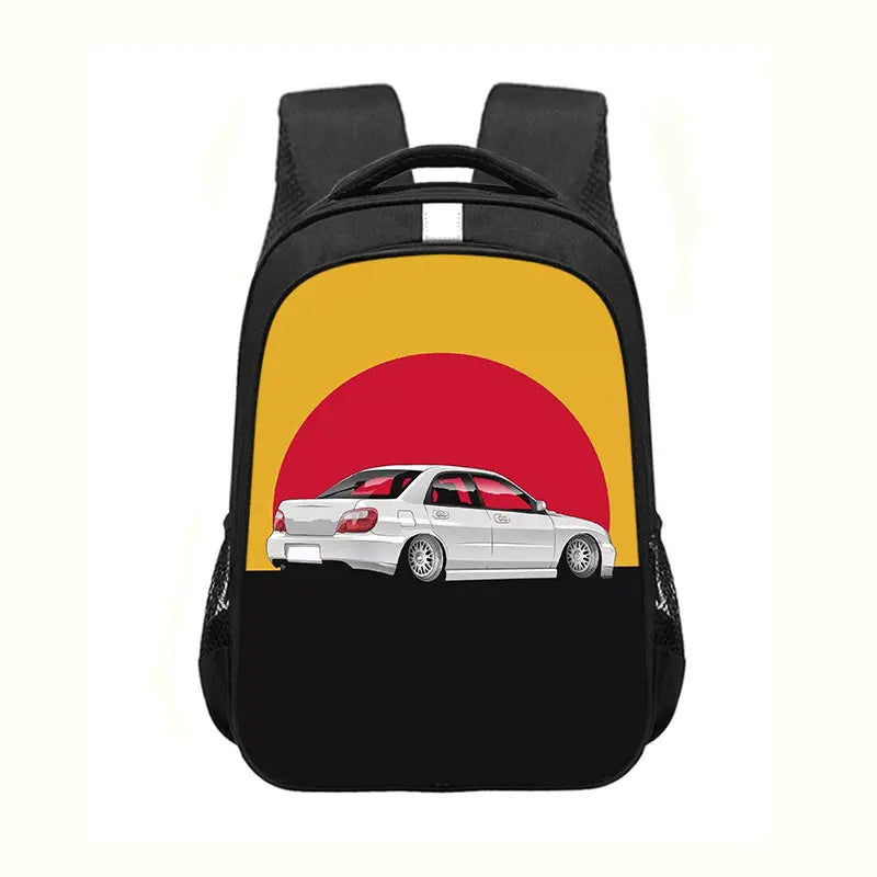 Japan JDM Racing Car Print Backpack