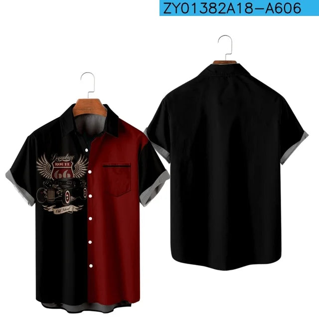 Men's Retro Racing Cars Hawaiian Shirts