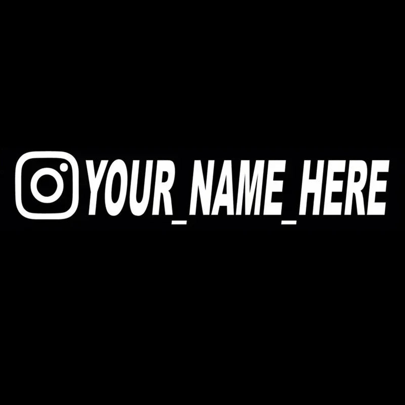 User Name Custom Personalized Instagram Vinyl Decals