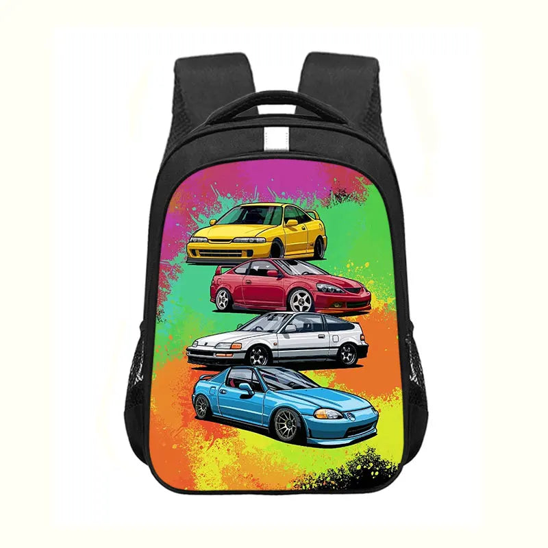 Japan JDM Racing Car Print Backpack