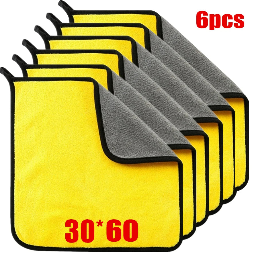 1/2/6pcs Microfiber Cleaning Towel