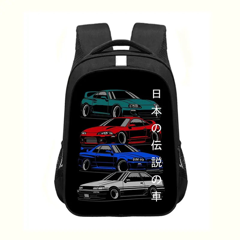 Japan JDM Racing Car Print Backpack