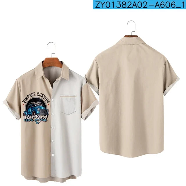 Men's Retro Racing Cars Hawaiian Shirts