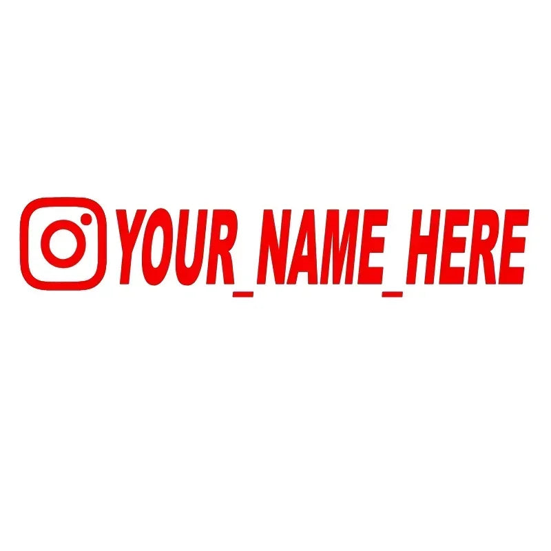 User Name Custom Personalized Instagram Vinyl Decals