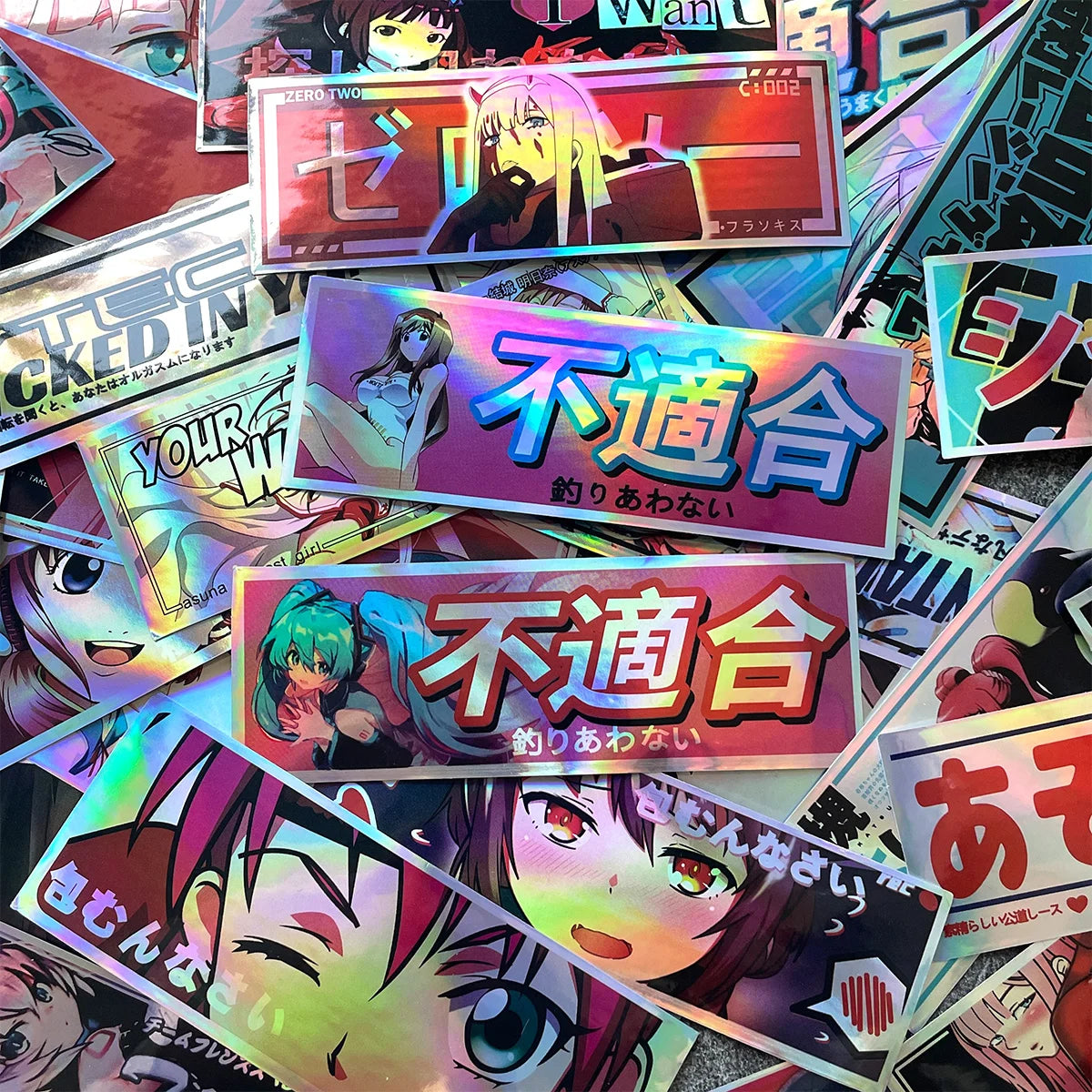 32PCS Binary Modification JDM Anime Waterproof Sticker