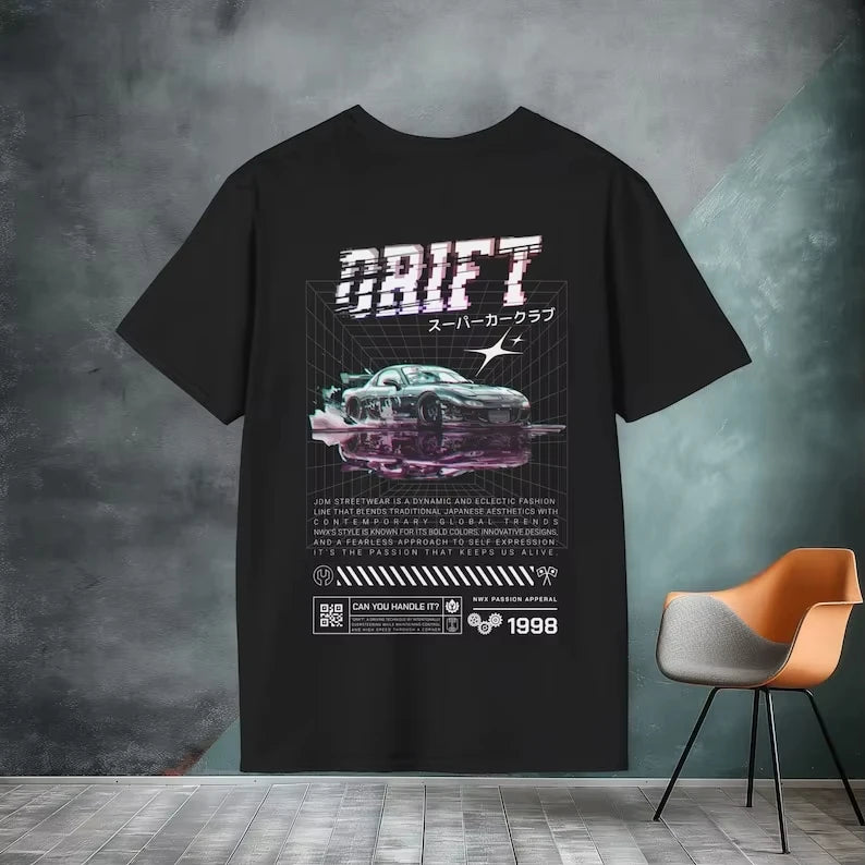 JDM Japan Streetwear Car T-Shirt - RX7 DRIFT Turbo