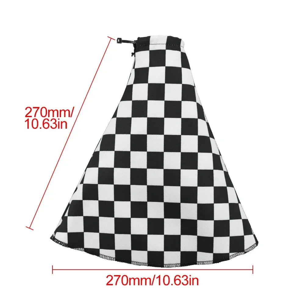 Checkered Car Shift Knob Cover