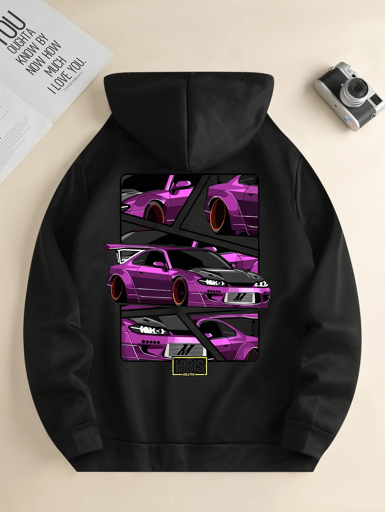 Men's n hoodie, casual daily drawstring hooded sweatshirt