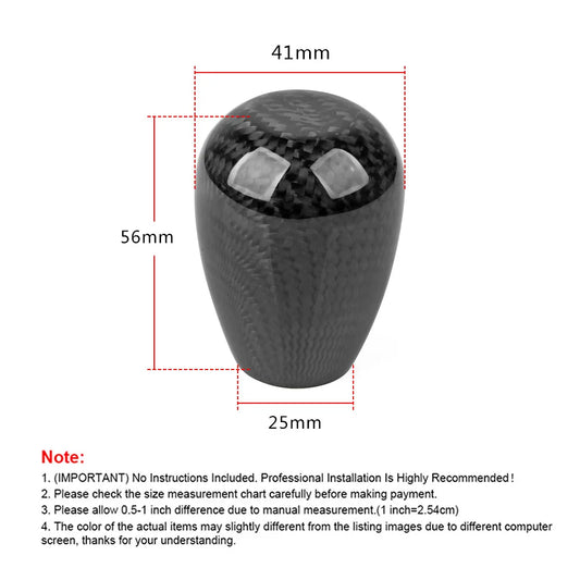 JDM Style Carbon Fiber Manual Gear Shift Knob