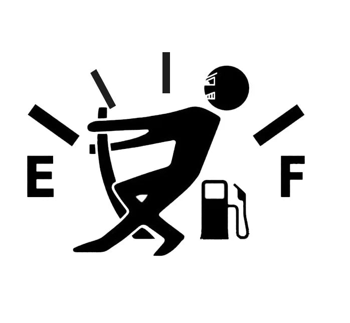 Creative Funny Car Pull Fuel Tank Pointer Reflective Vinyl Sticker