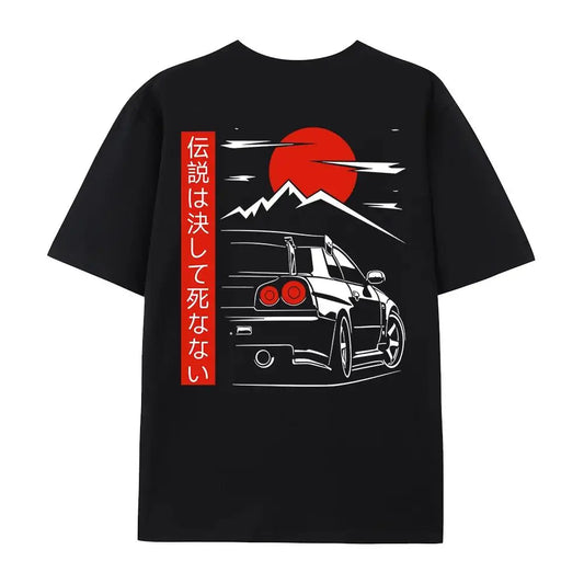 Japanese Style Car JDM Culture GTR R34 Racing T Shirts