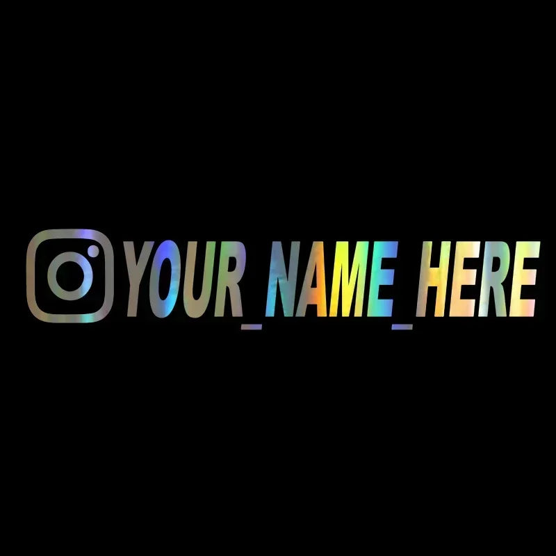User Name Custom Personalized Instagram Vinyl Decals