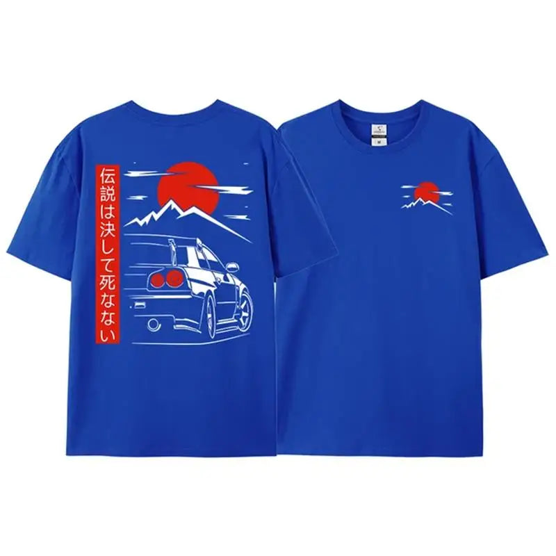 Japanese Style Car JDM Culture GTR R34 Racing T Shirts