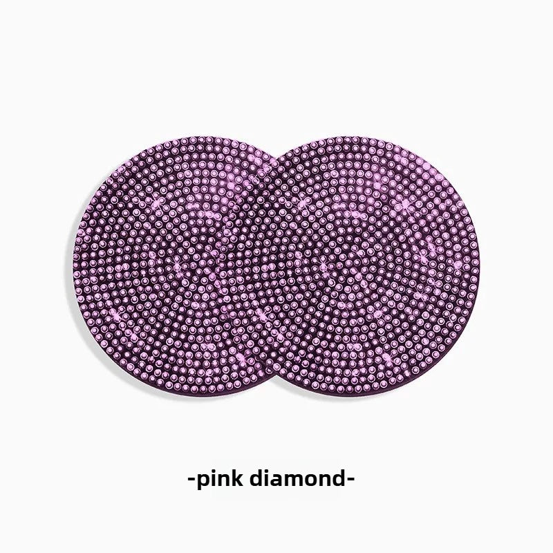 2Pcs Diamond Car Coaster