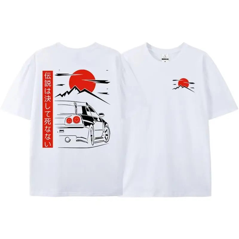 Japanese Style Car JDM Culture GTR R34 Racing T Shirts