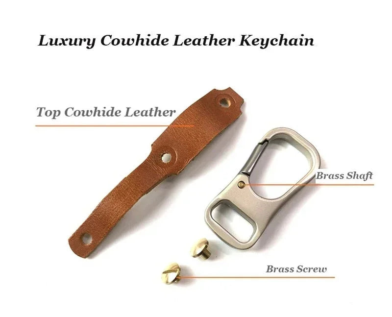 Genuine Cowhide Leather Keychain
