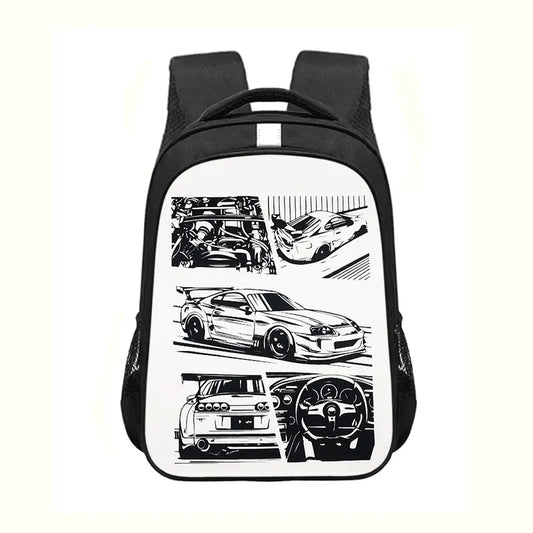 Japan JDM Racing Car Print Backpack
