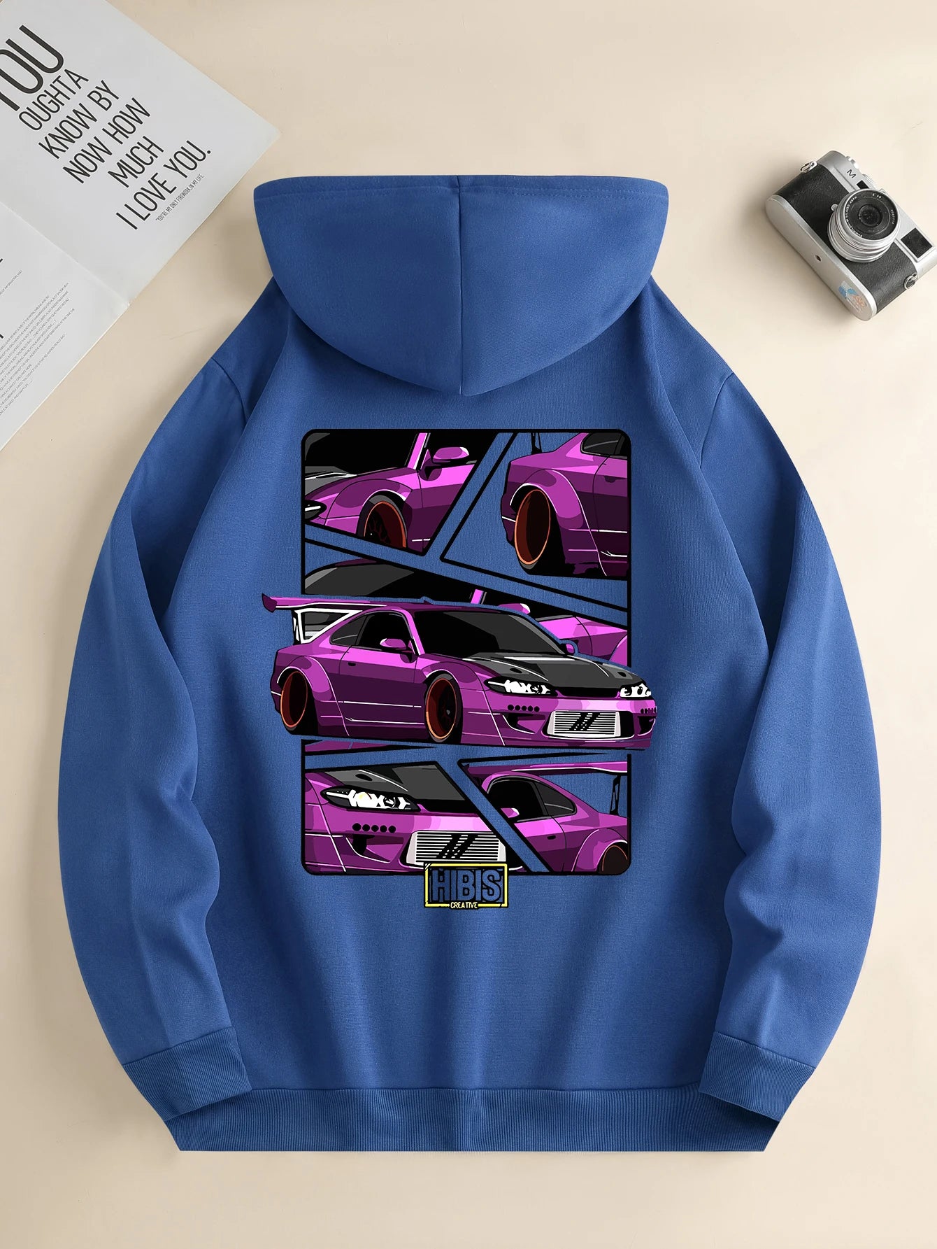 Men's n hoodie, casual daily drawstring hooded sweatshirt