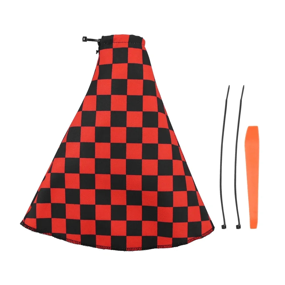 Checkered Car Shift Knob Cover