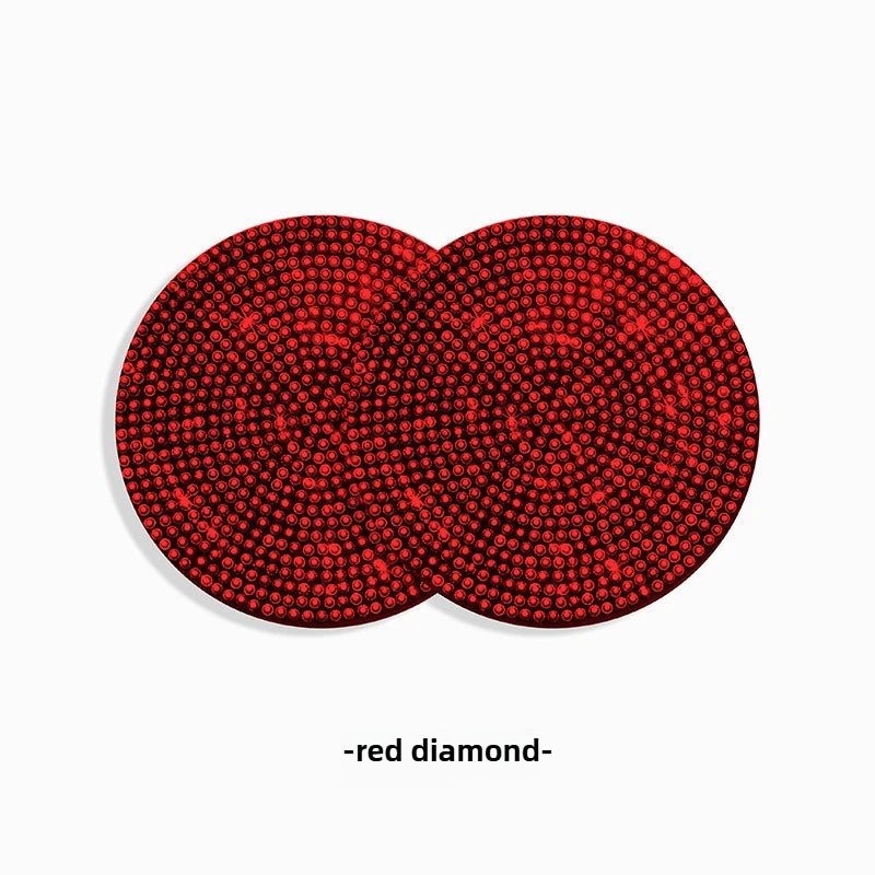 2Pcs Diamond Car Coaster