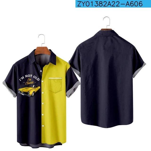 Men's Retro Racing Cars Hawaiian Shirts