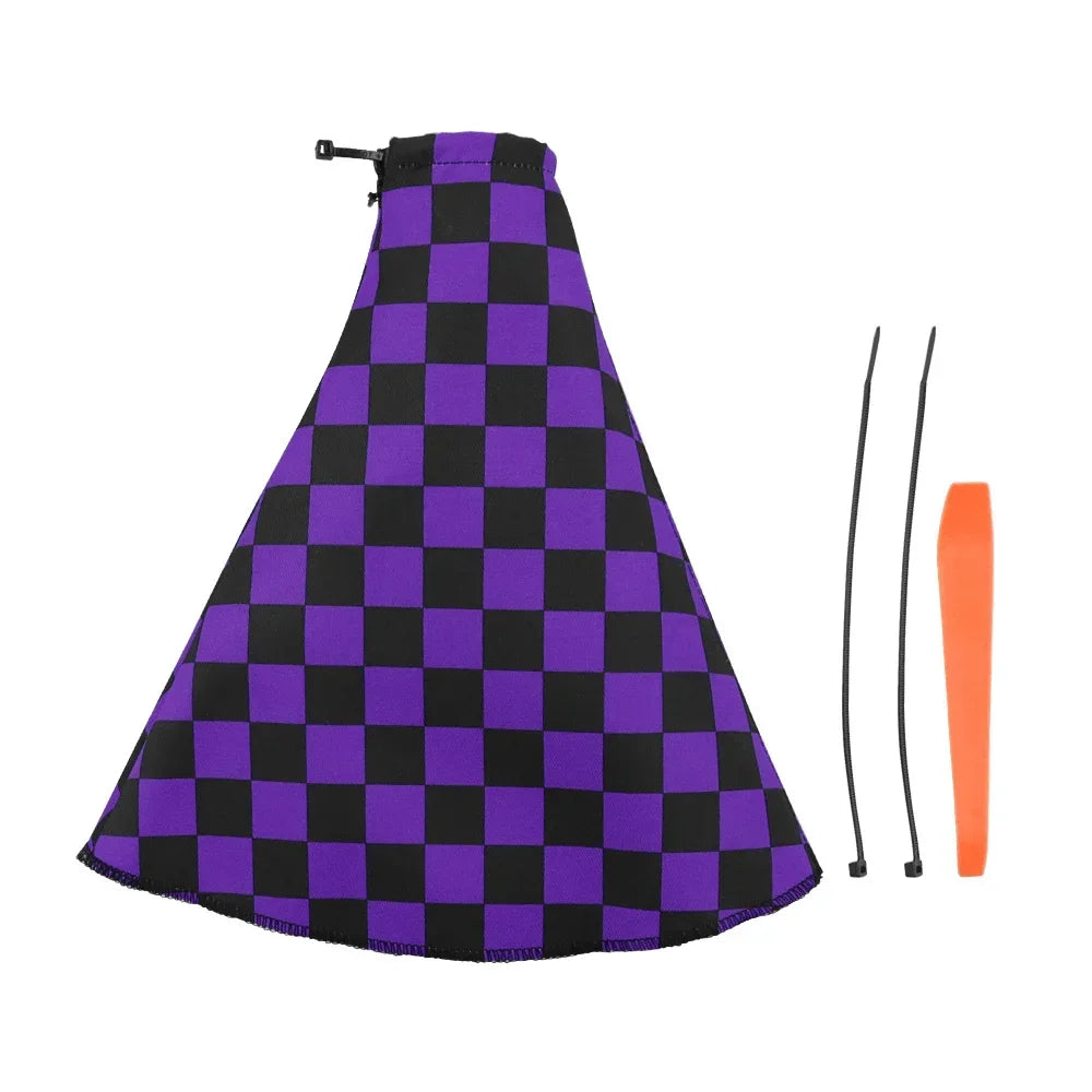 Checkered Car Shift Knob Cover
