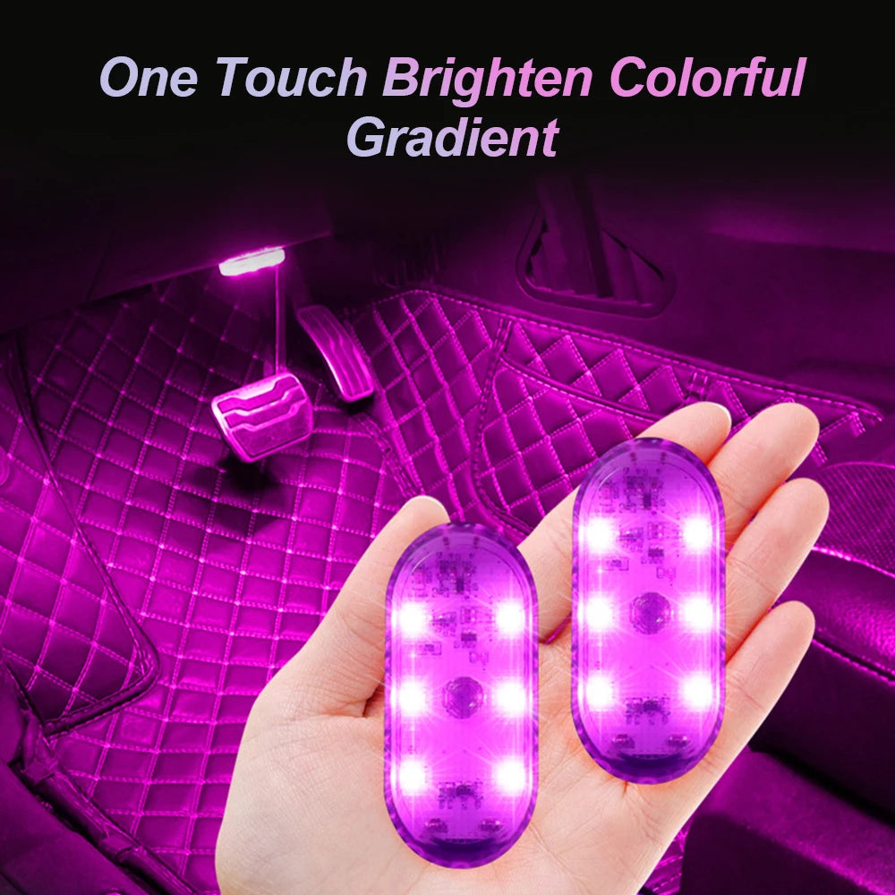 Multi Color Wireless Car LED Lights