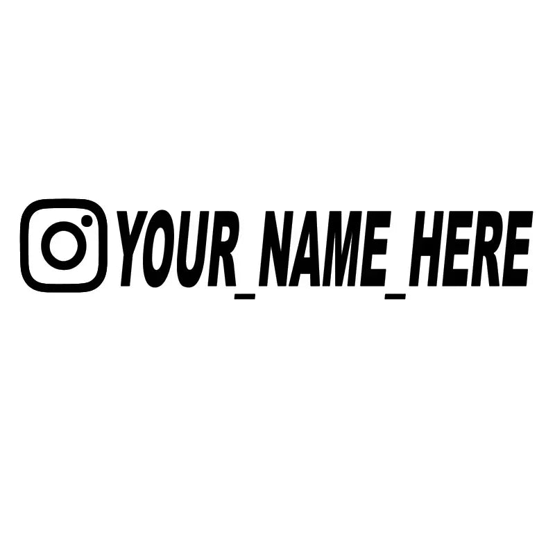 User Name Custom Personalized Instagram Vinyl Decals