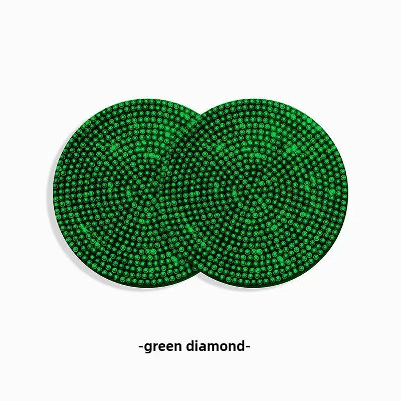 2Pcs Diamond Car Coaster