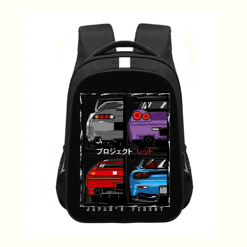 Japan JDM Racing Car Print Backpack