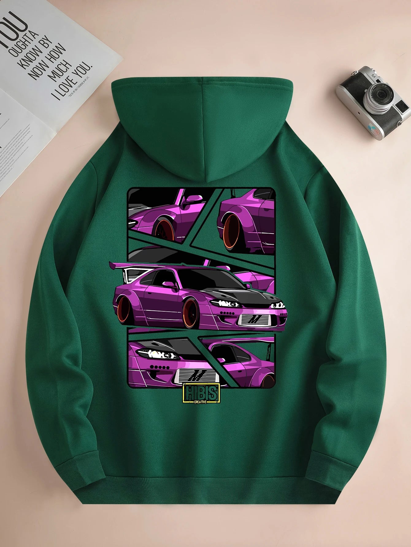 Men's n hoodie, casual daily drawstring hooded sweatshirt