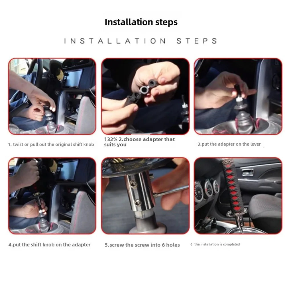Universal Dust Cover Shift Knob Collars With Adapters