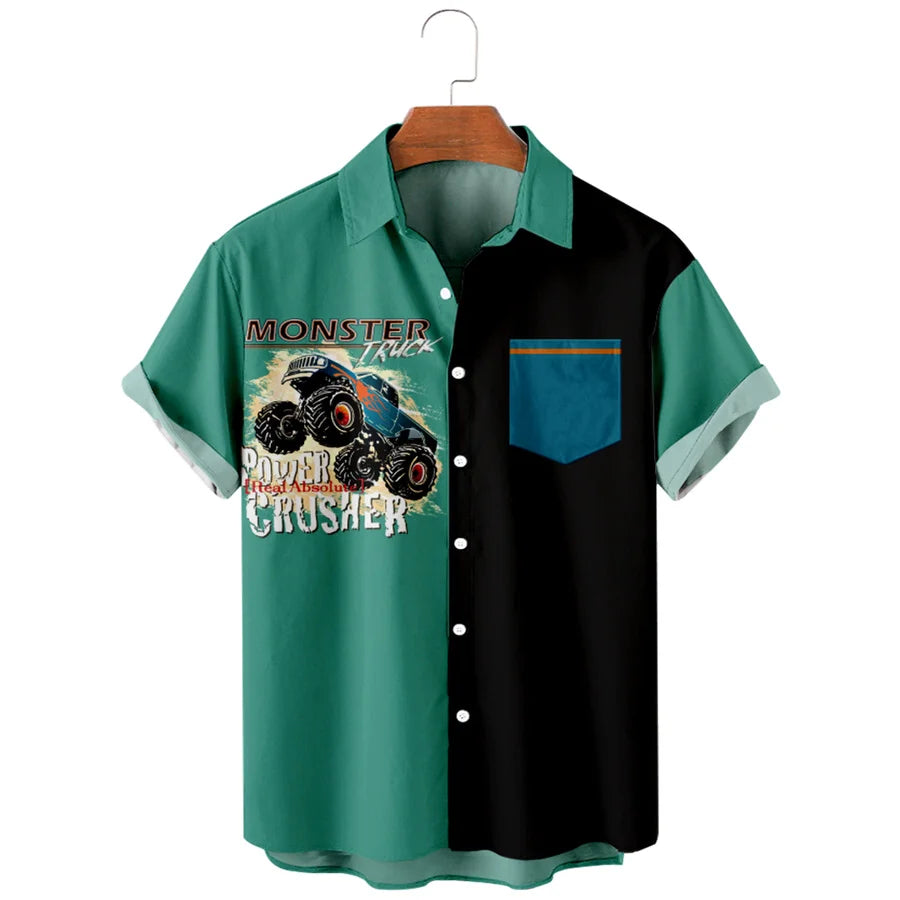 Men's Retro Racing Cars Hawaiian Shirts