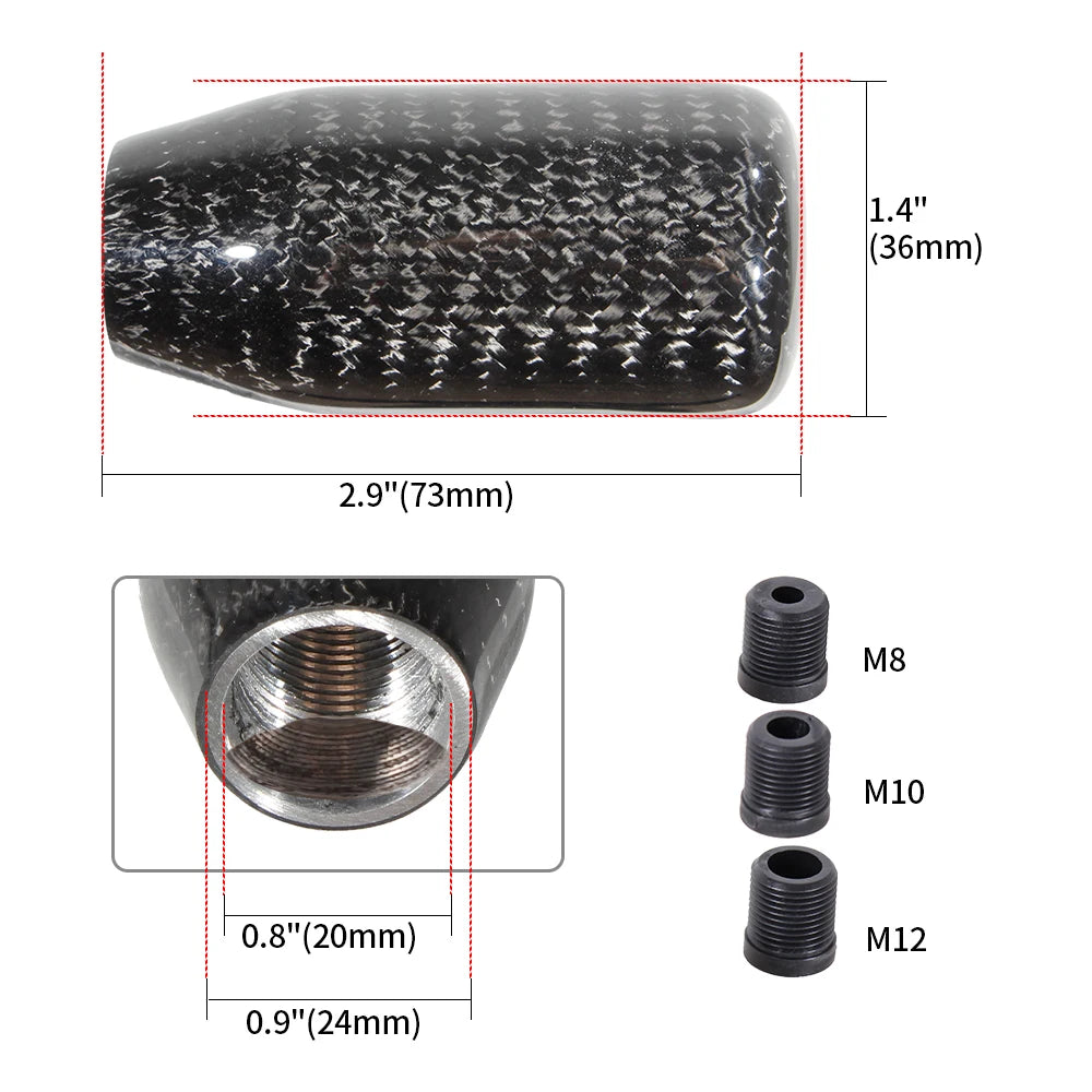 Carbon Fiber Gear Shift Knob Manual Transmission