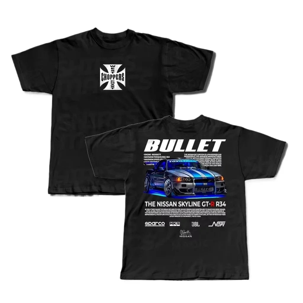 Summer New T-shirts American Retro Short-sleeved