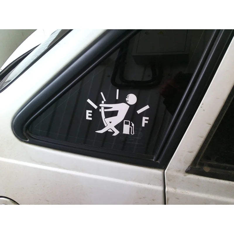 Creative Funny Car Pull Fuel Tank Pointer Reflective Vinyl Sticker