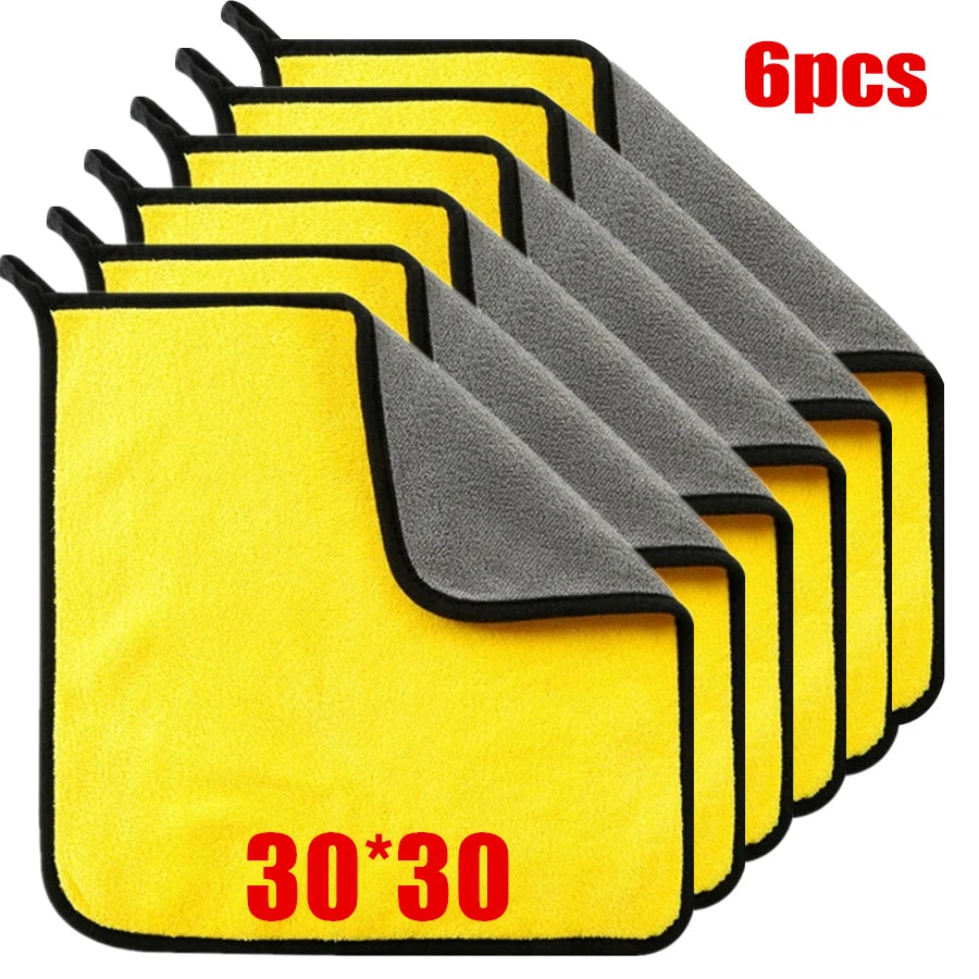 1/2/6pcs Microfiber Cleaning Towel