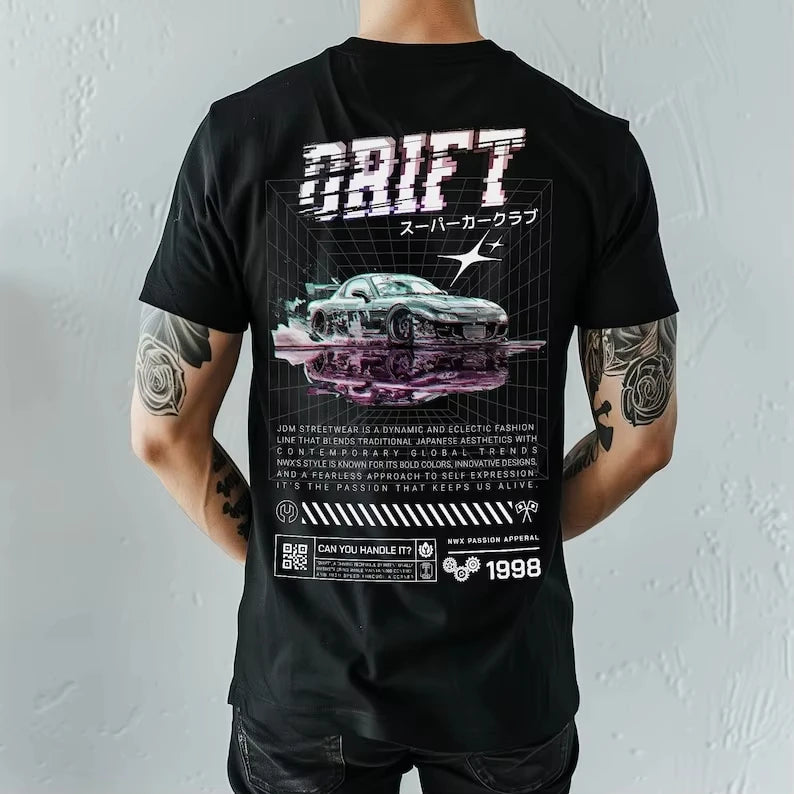 JDM Japan Streetwear Car T-Shirt - RX7 DRIFT Turbo