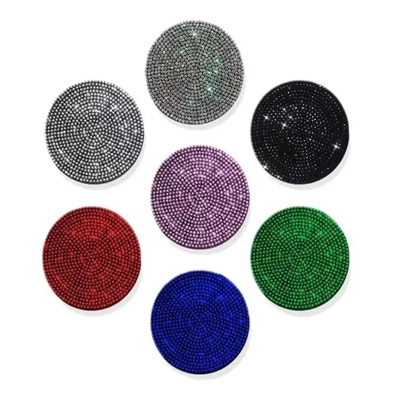 2Pcs Diamond Car Coaster
