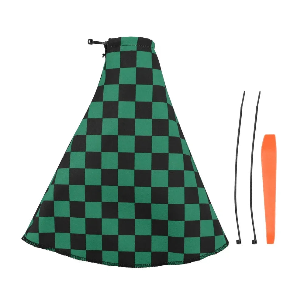 Checkered Car Shift Knob Cover