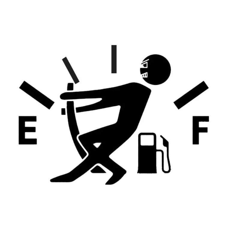 Creative Funny Car Pull Fuel Tank Pointer Reflective Vinyl Sticker