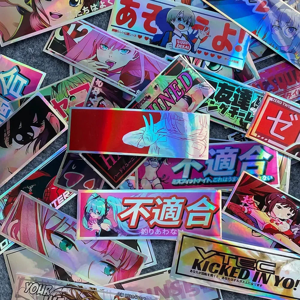 32PCS Binary Modification JDM Anime Waterproof Sticker