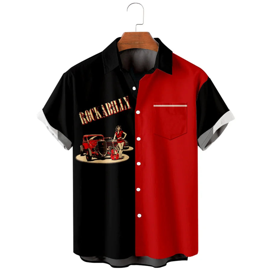 Men's Retro Racing Cars Hawaiian Shirts