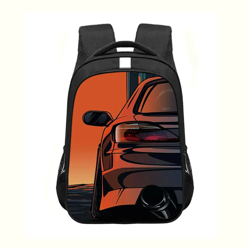 Japan JDM Racing Car Print Backpack