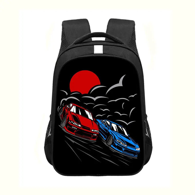 Japan JDM Racing Car Print Backpack