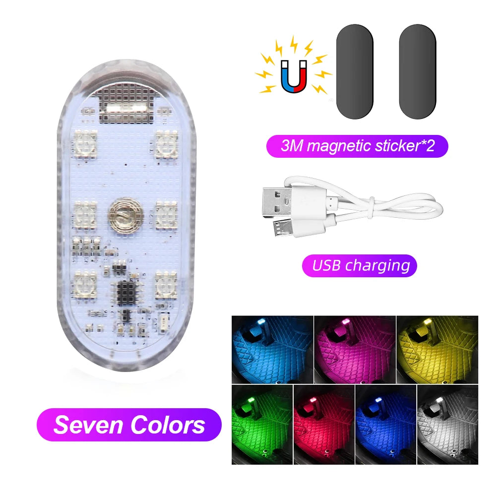 Multi Color Wireless Car LED Lights