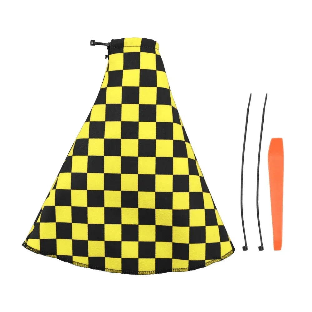 Checkered Car Shift Knob Cover