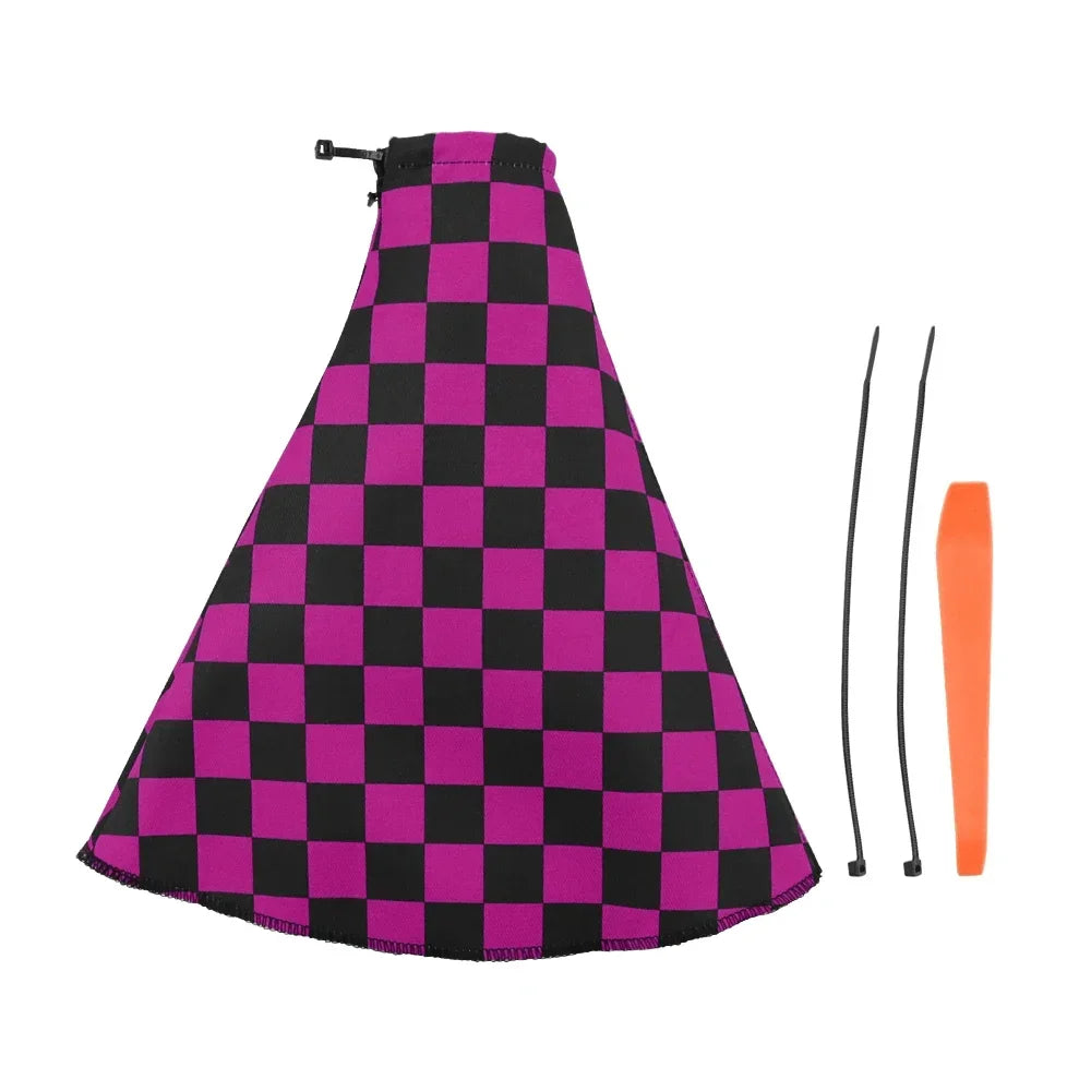 Checkered Car Shift Knob Cover